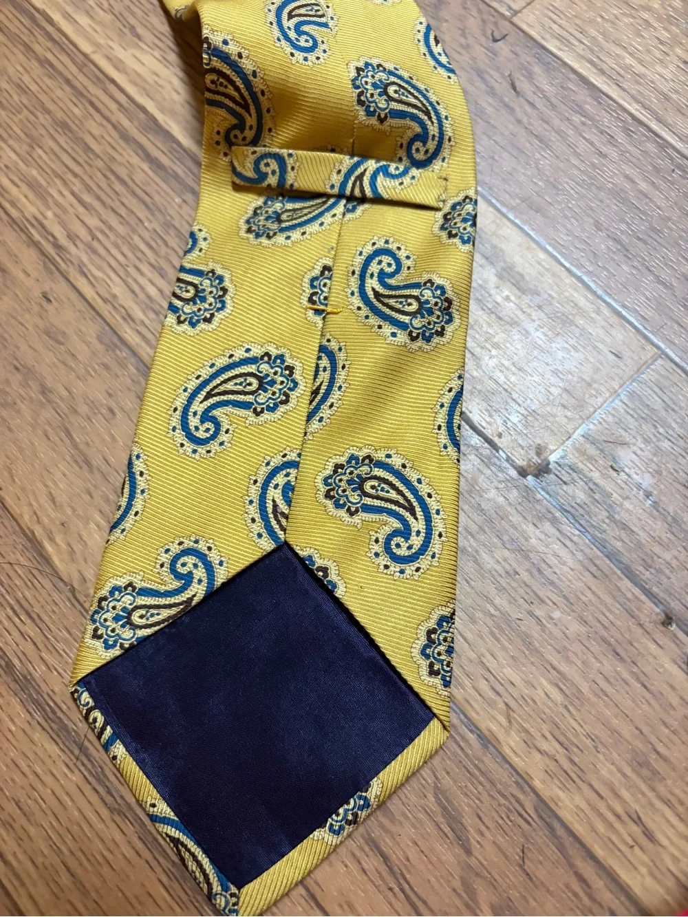 Coach Yellow Paisley Silk Tie